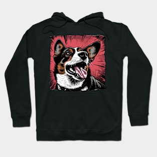 Retro Art Pembroke Welsh Corgi Dog Lover Hoodie